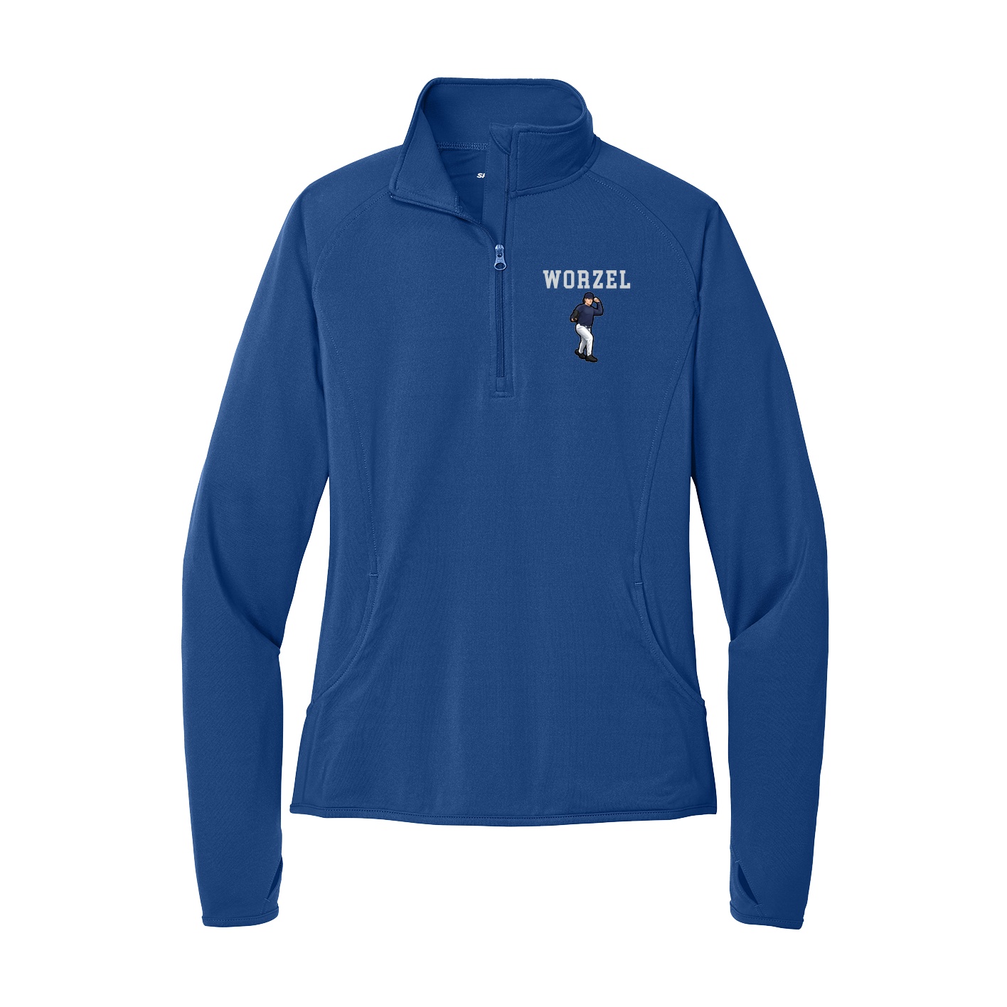 Women's Q-Zip Pullover — Shirsey in Royal