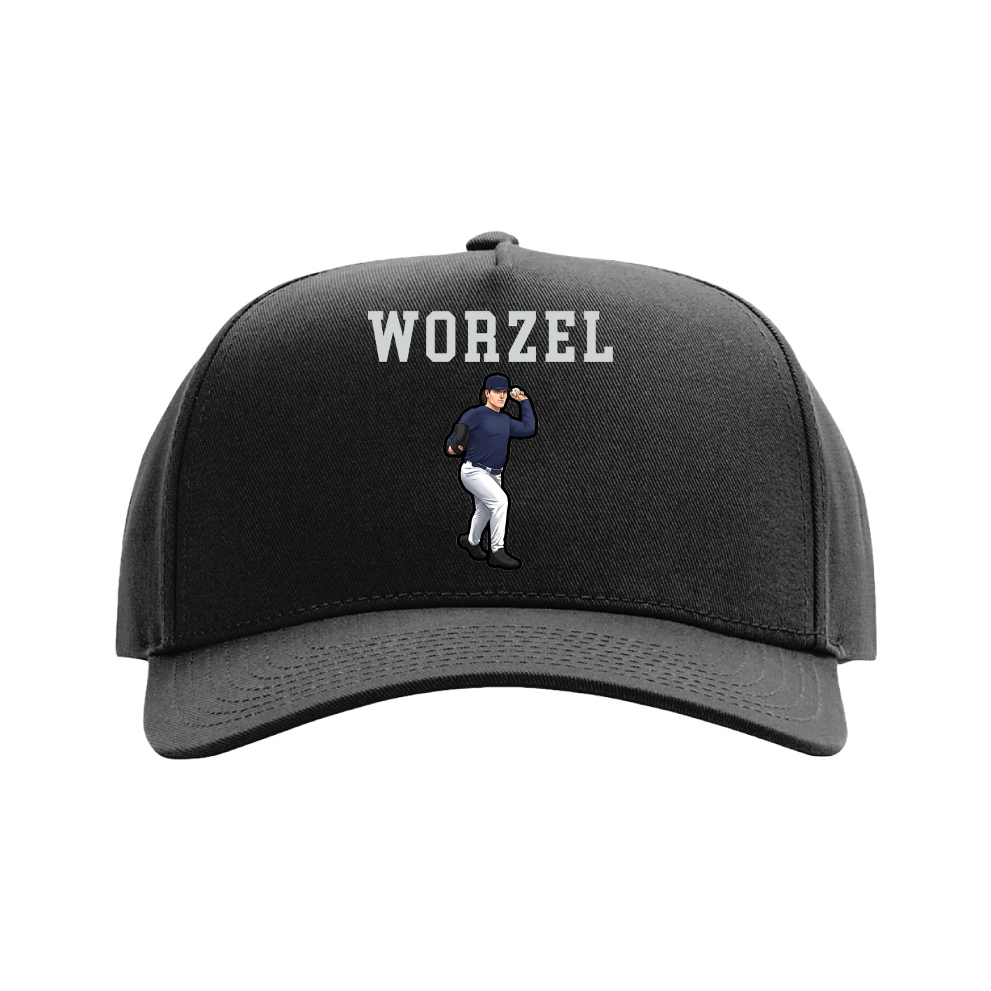 Full Fabric Five-Panel Champ Cap — Shirsey in Black
