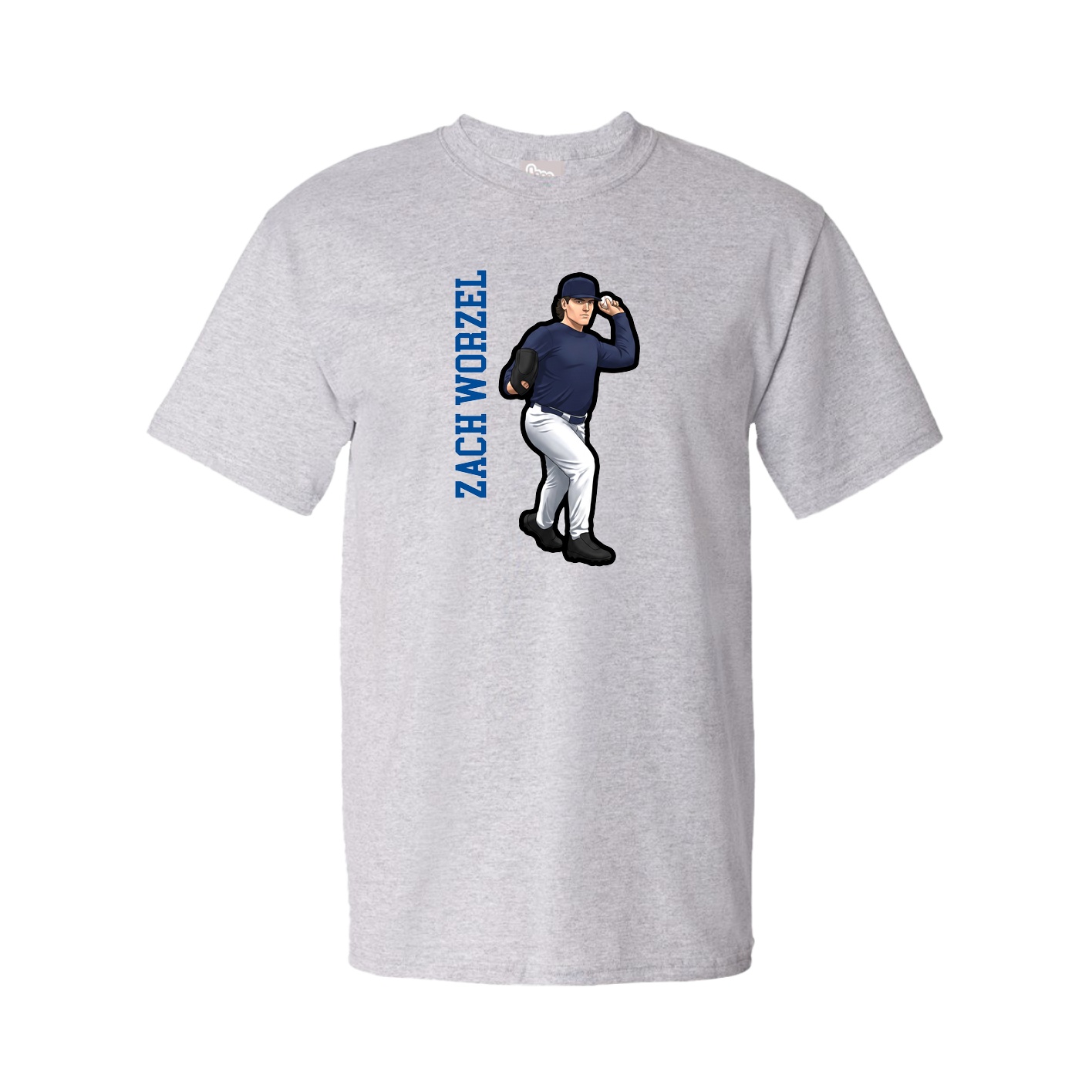 Tee — Name Vertical in Grey