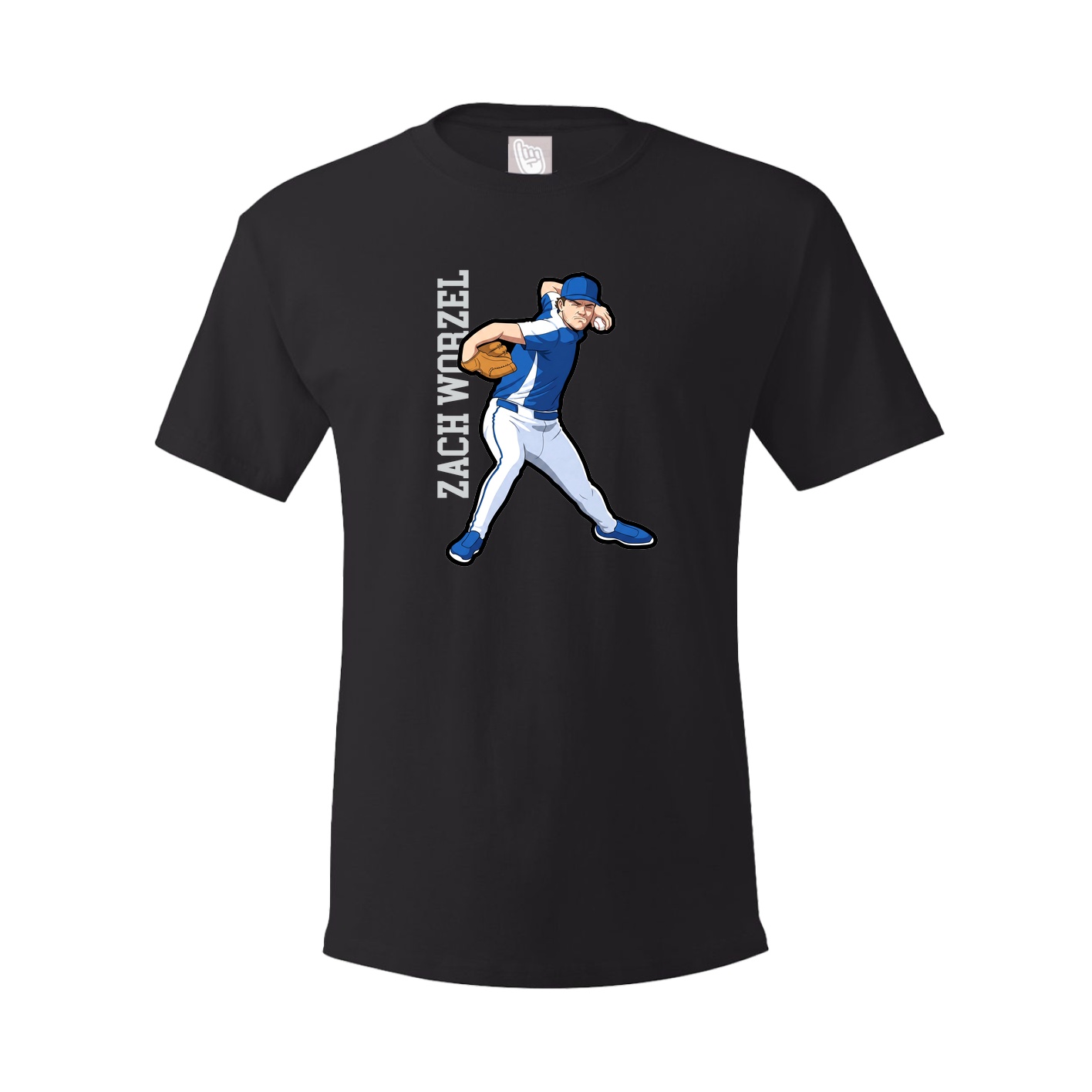 Youth Tee — Name Vertical in Black
