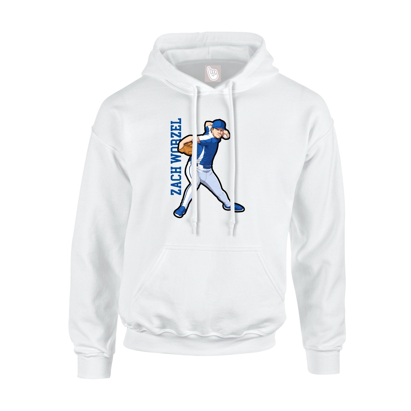 Hoodie — Name Vertical in White