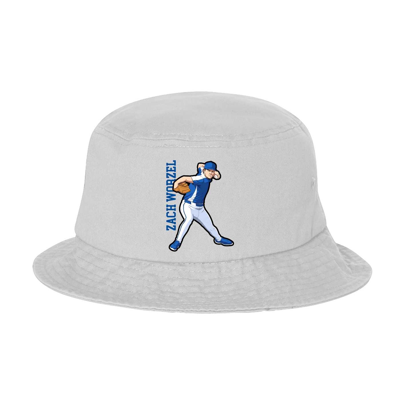 Bucket Cap — Name Vertical in White