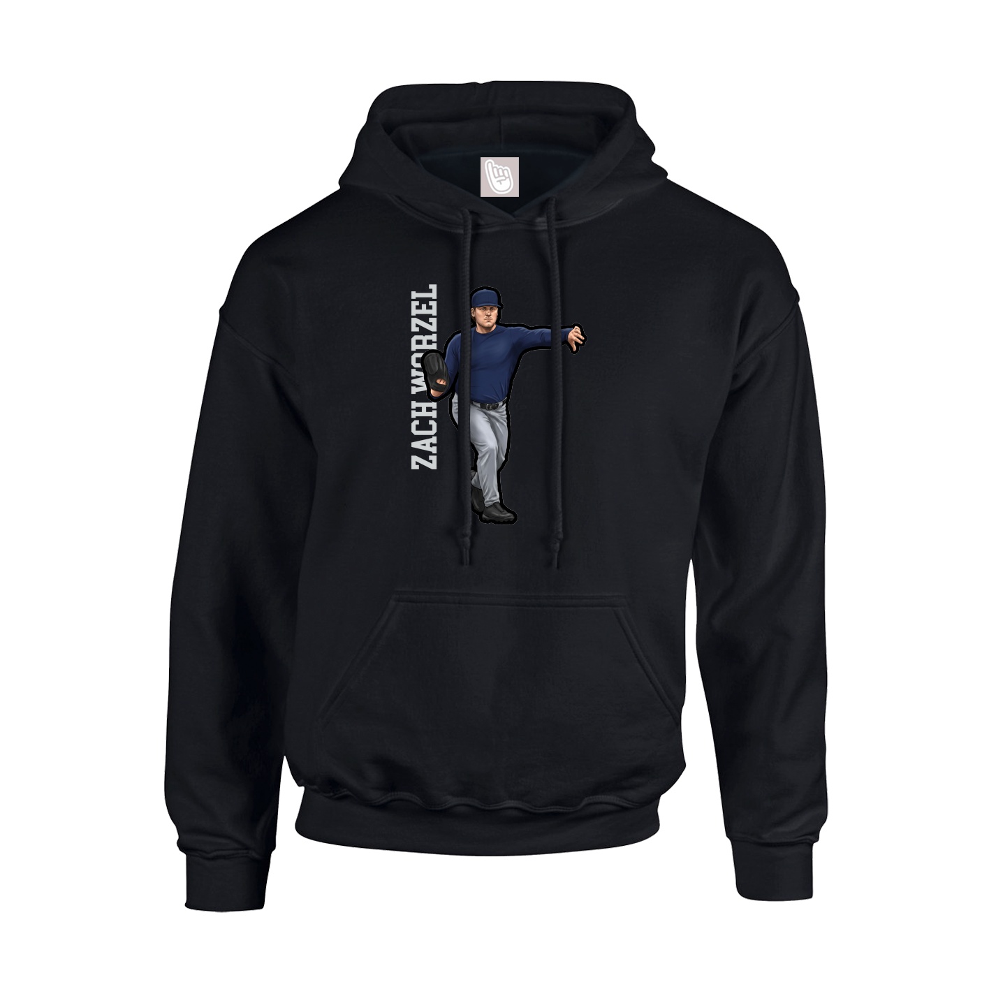 Hoodie — Name Vertical in Black