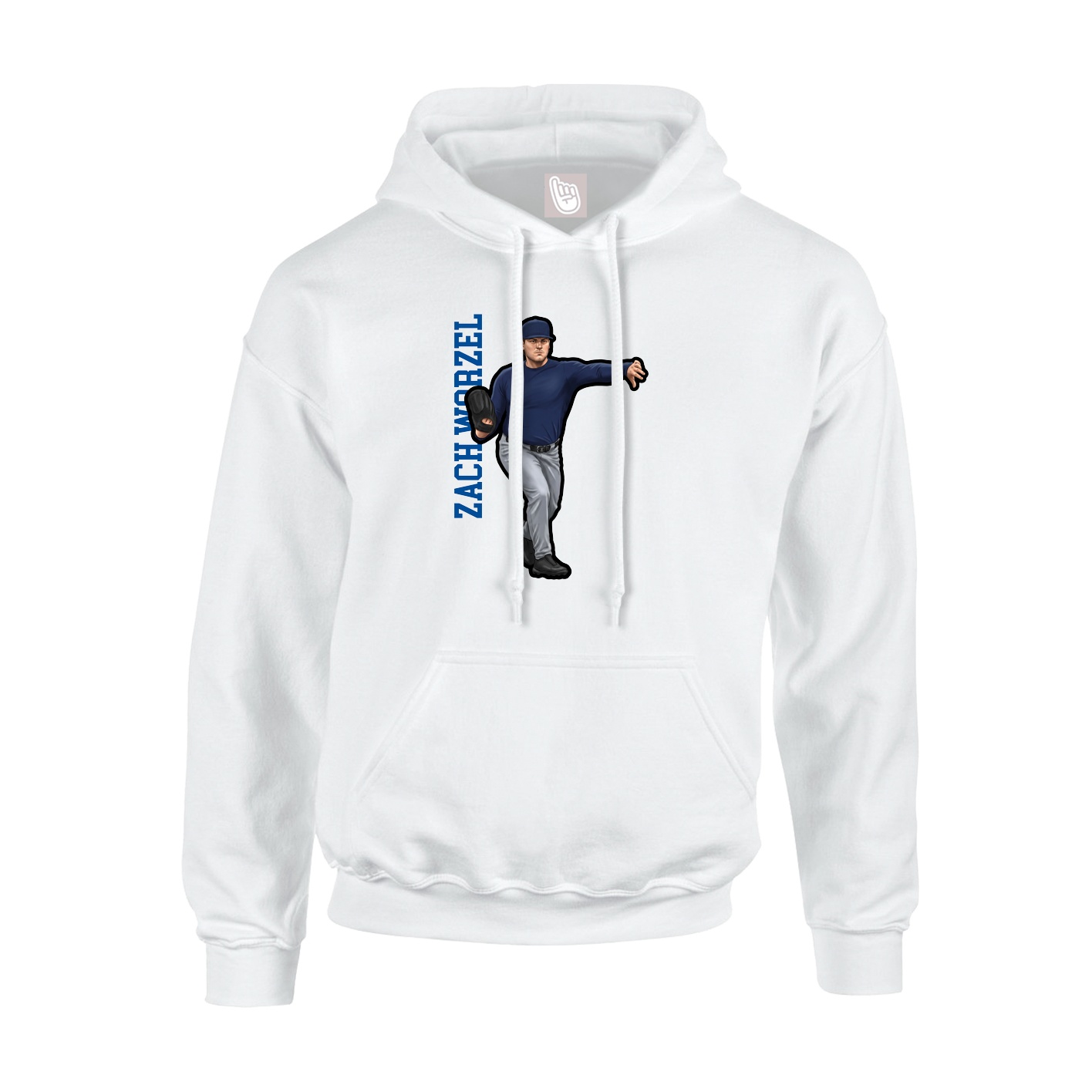 Youth Hoodie — Name Vertical in White