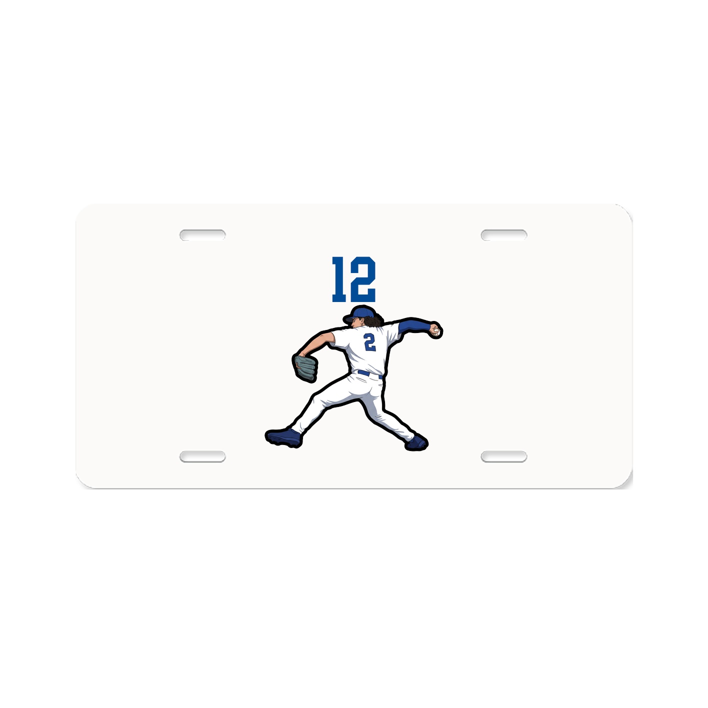 License Plate — Number Top in Classic