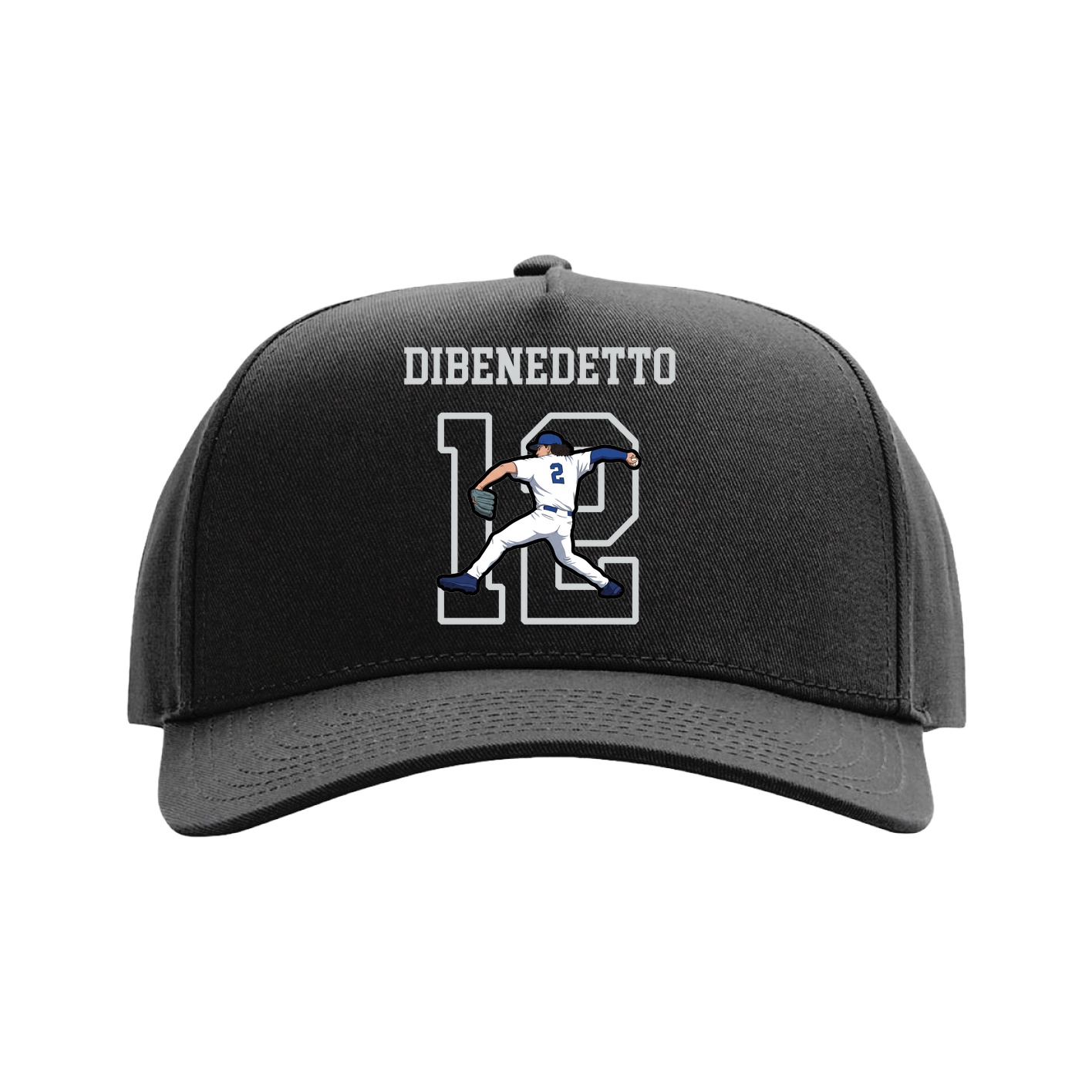 Full Fabric Five-Panel Champ Cap — Shirsey in Black