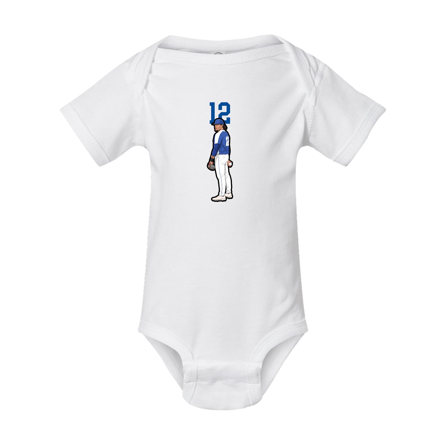 Baby Onesie — Number Top in White