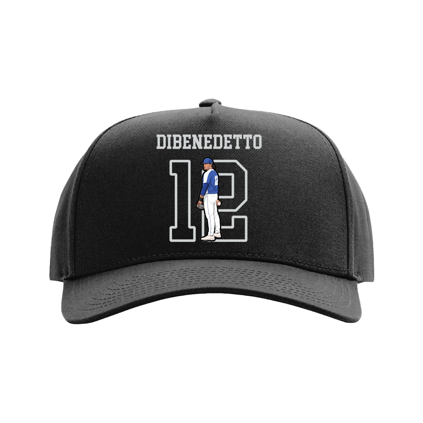 Full Fabric Five-Panel Champ Cap — Shirsey in Black