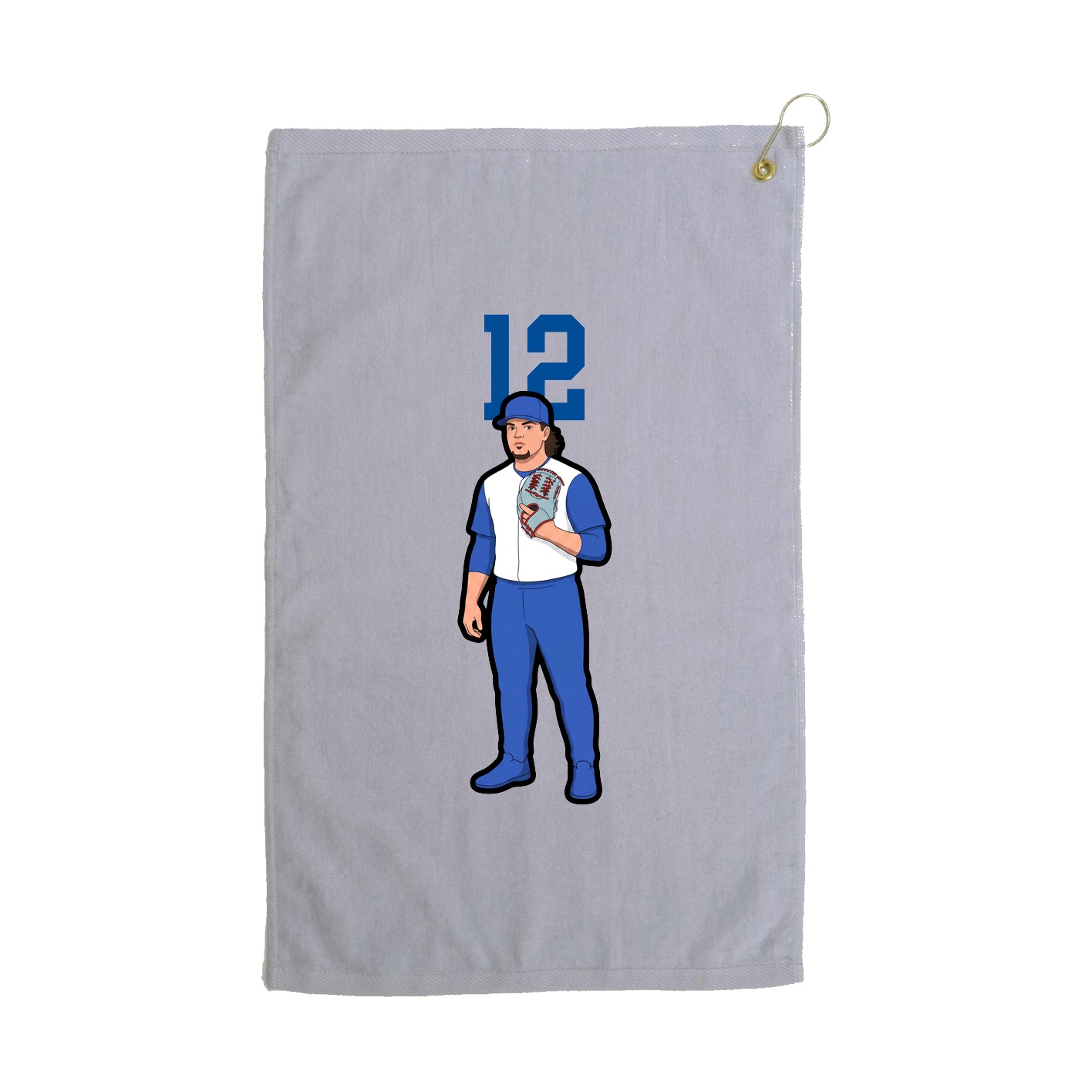 Golf Towel — Number Top in Grey