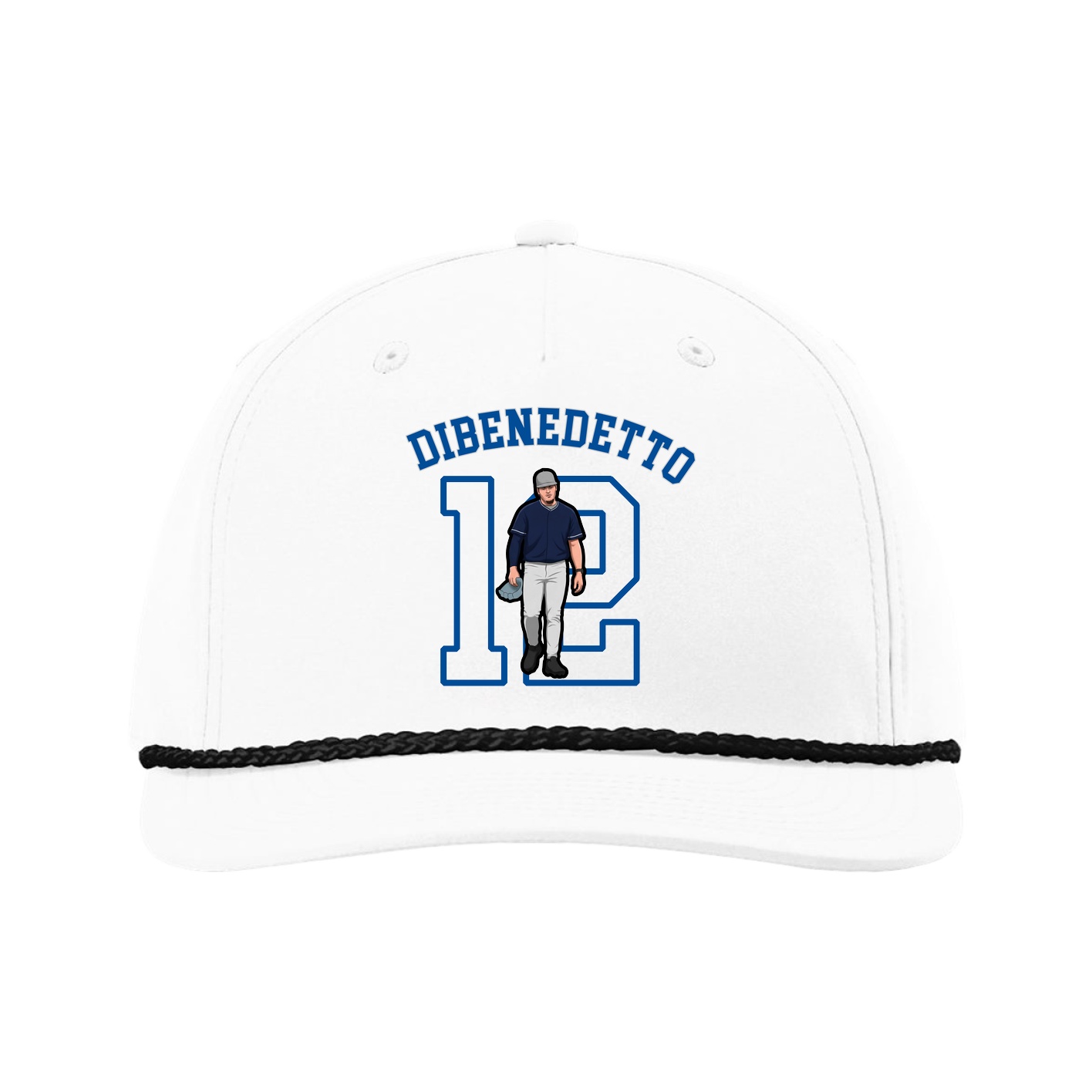 Five-Panel Classic Rope Cap — Shirsey Arch in White