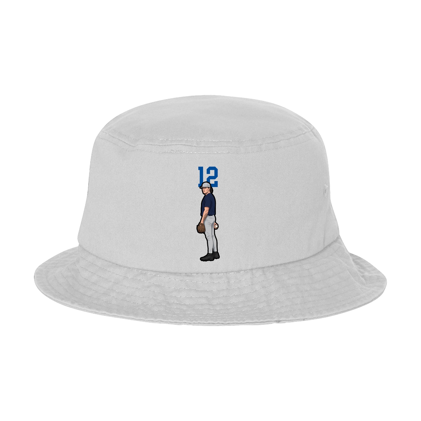 Bucket Cap — Number Top in White