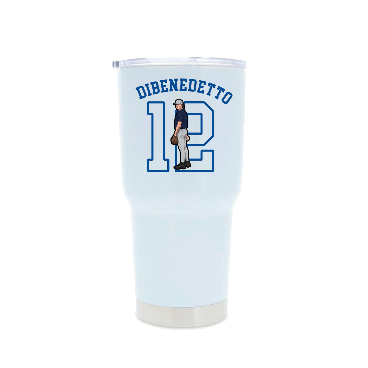 30oz Stainless Steel Tumbler — Shirsey Arch in White