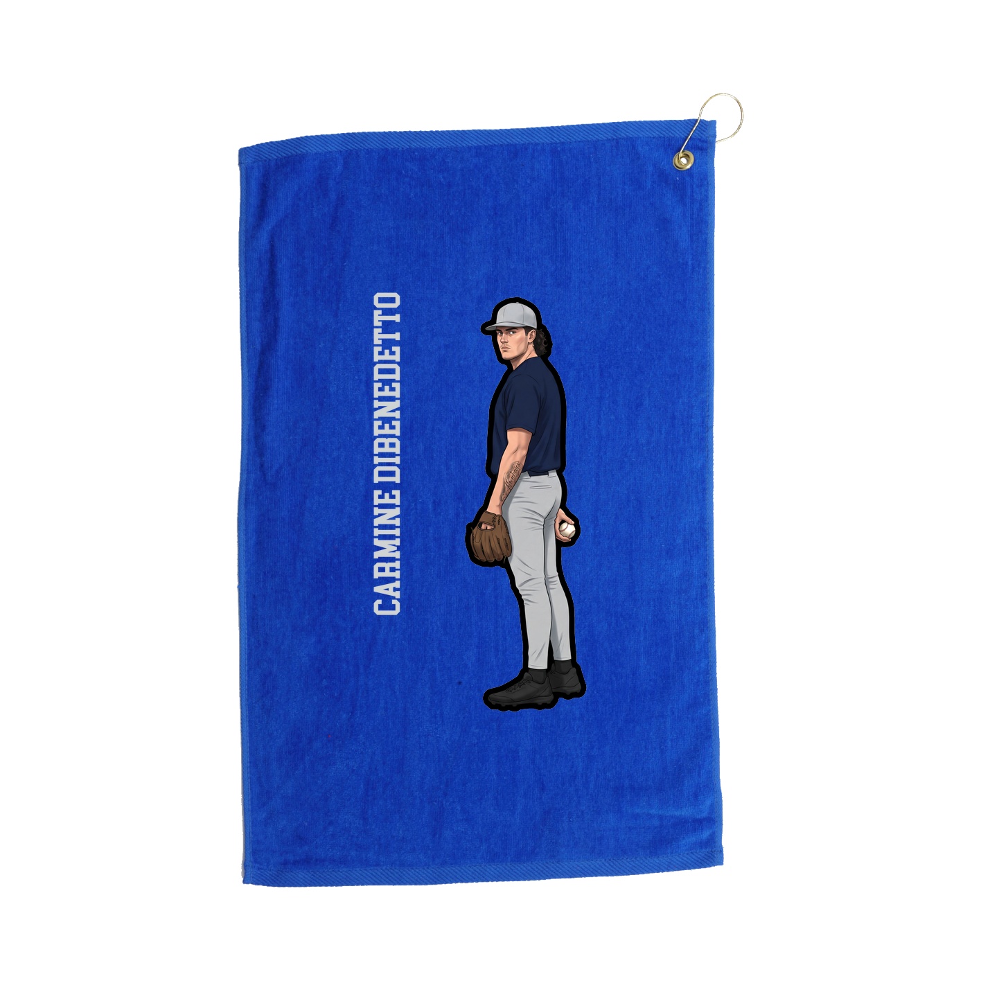 Golf Towel — Name Vertical in Royal