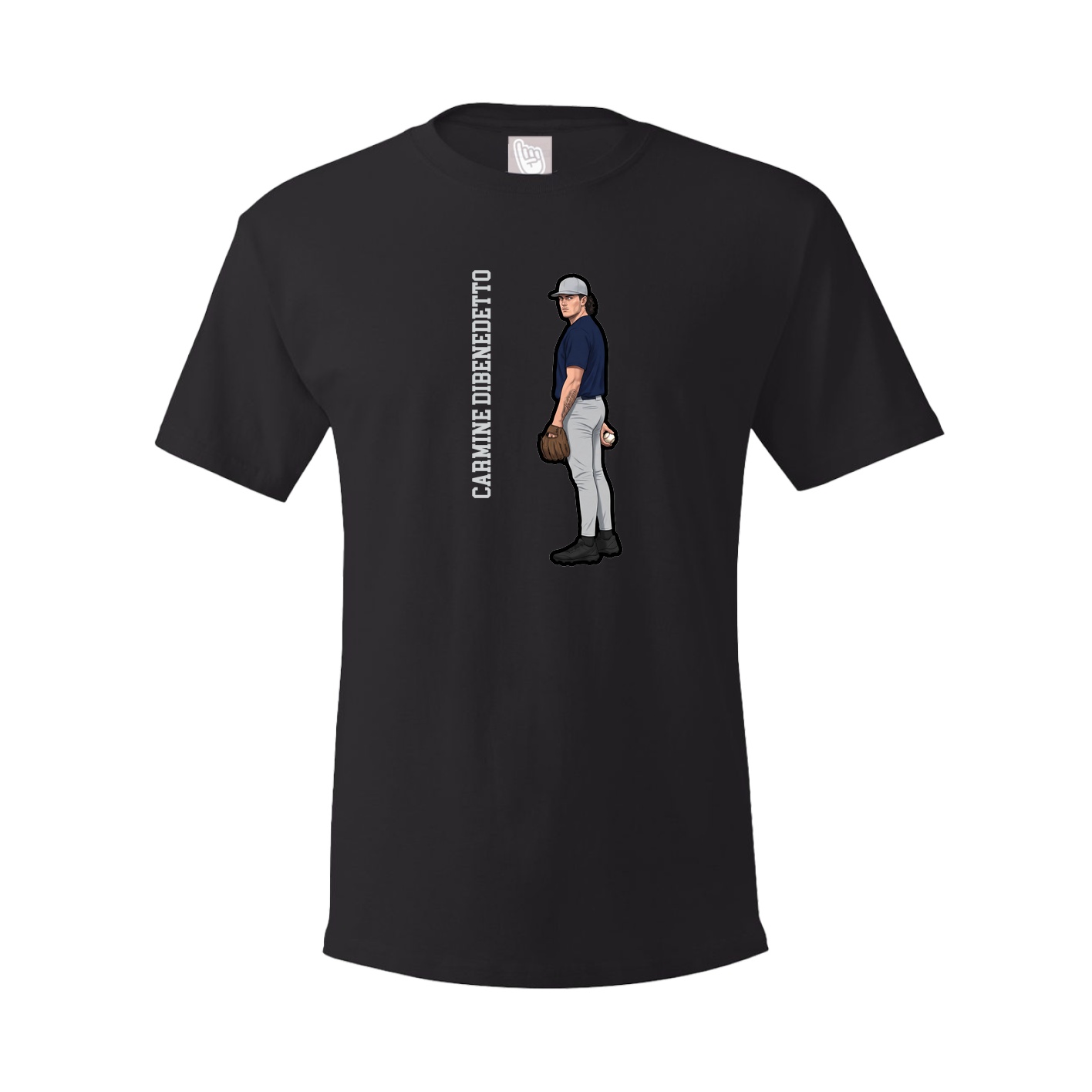 Youth Tee — Name Vertical in Black
