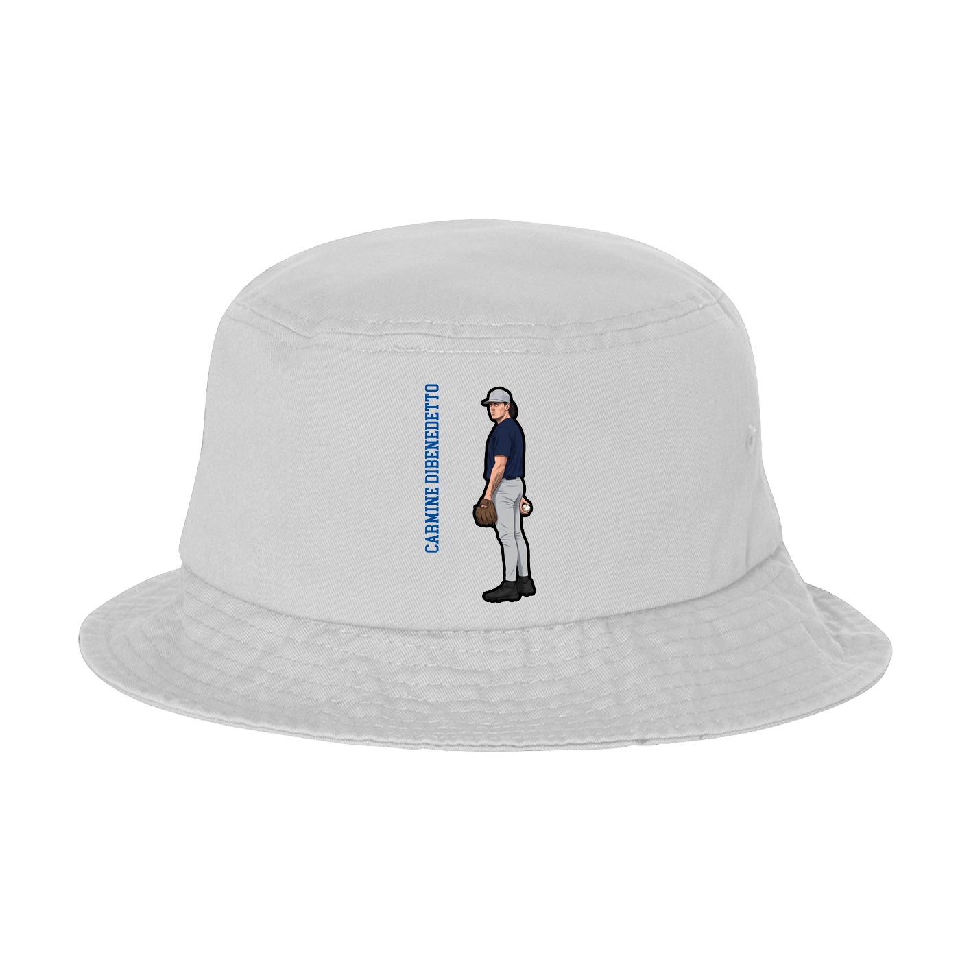 Bucket Cap — Name Vertical in White