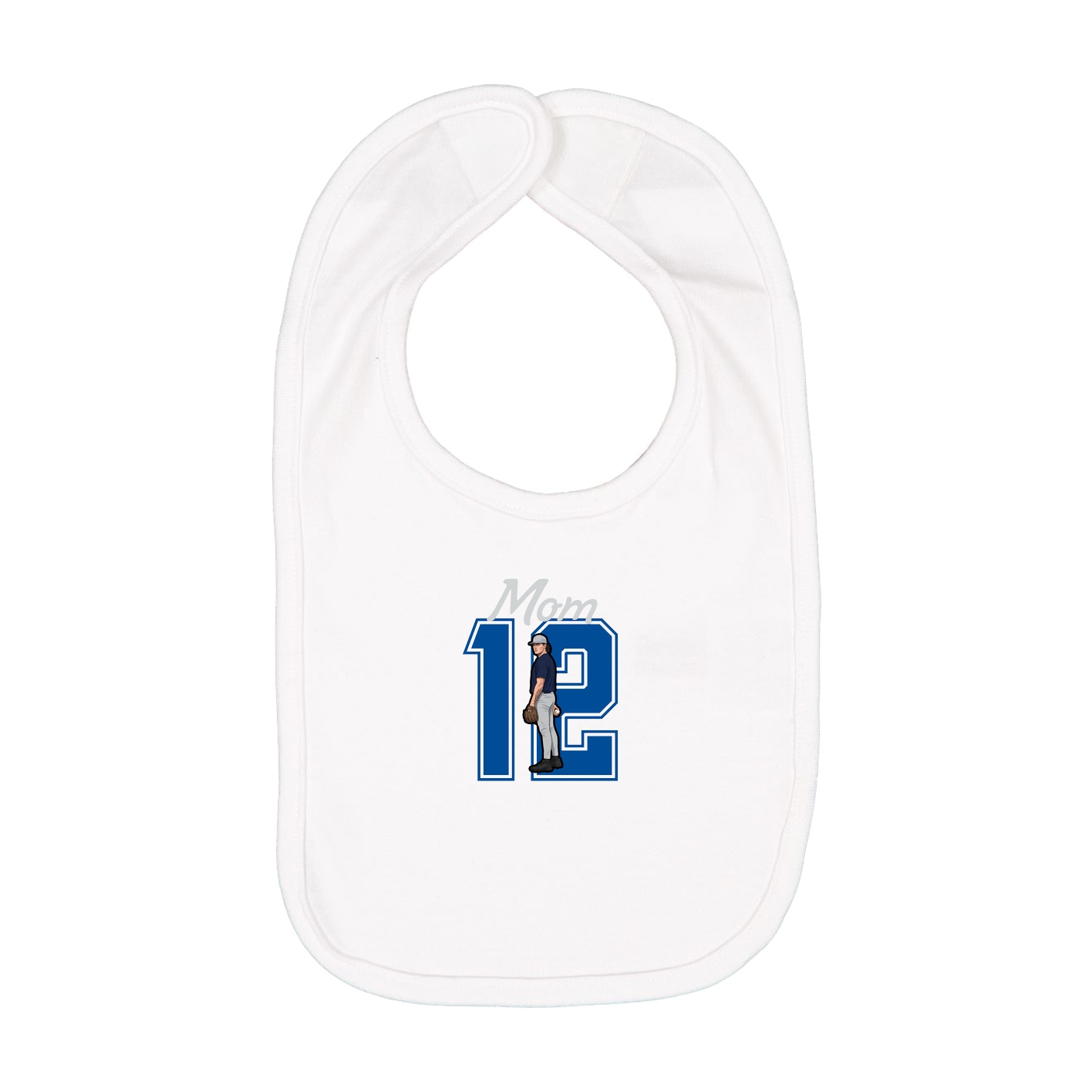 Infant Bib — Mothers Day Shirsey in White