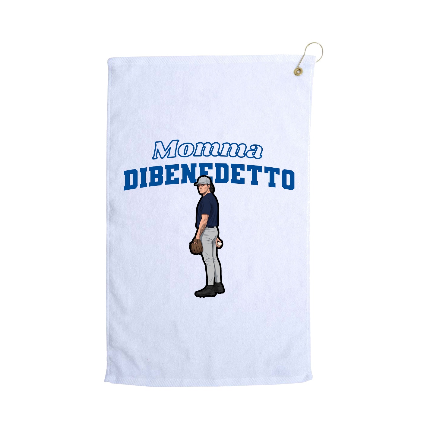 Golf Towel — Mothers Day Block in White