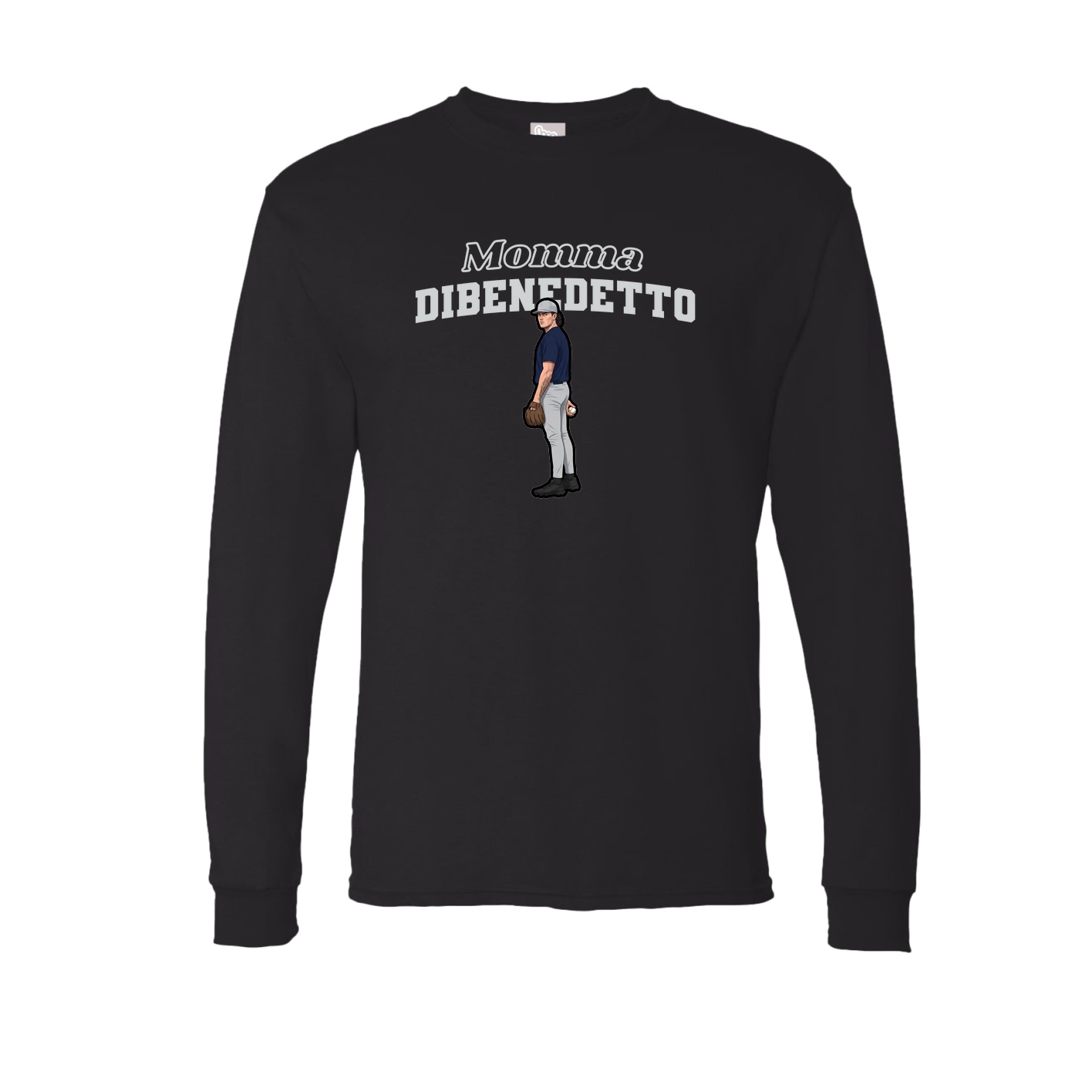 Long Sleeve Tee — Mothers Day Block in Black