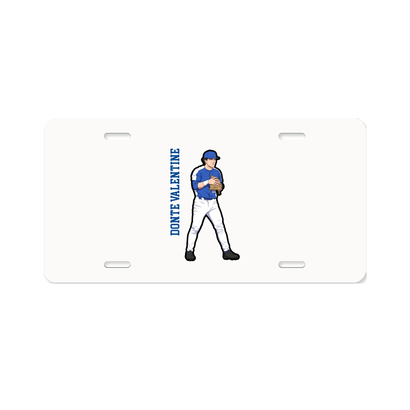 License Plate — Name Vertical in Classic