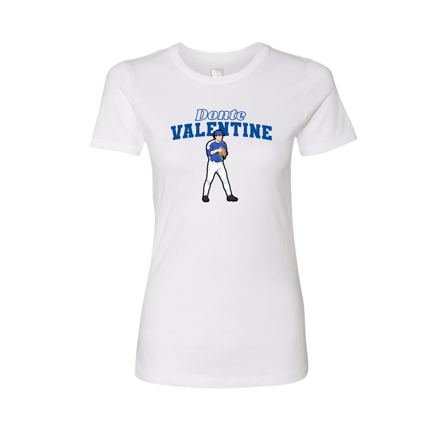 Womens Tee — Name Arch in White