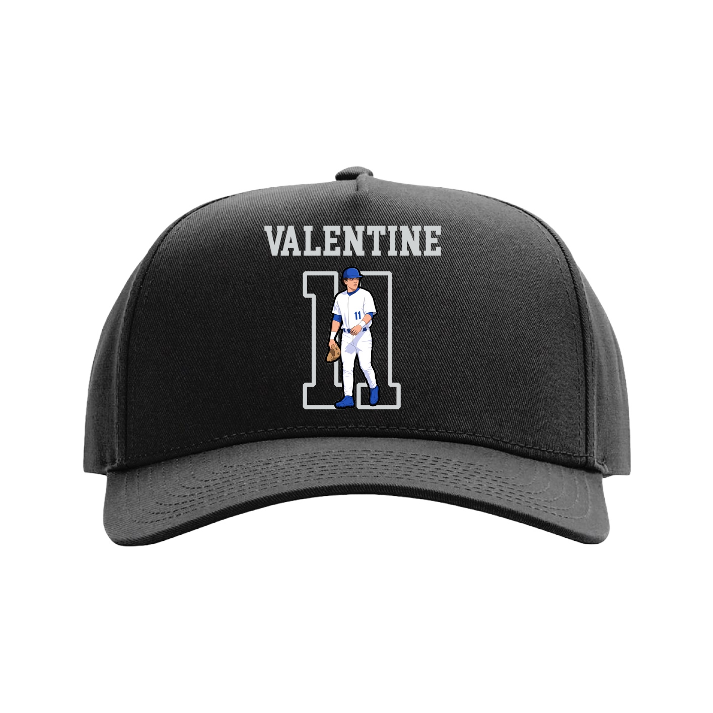 Full Fabric Five-Panel Champ Cap — Shirsey in Black