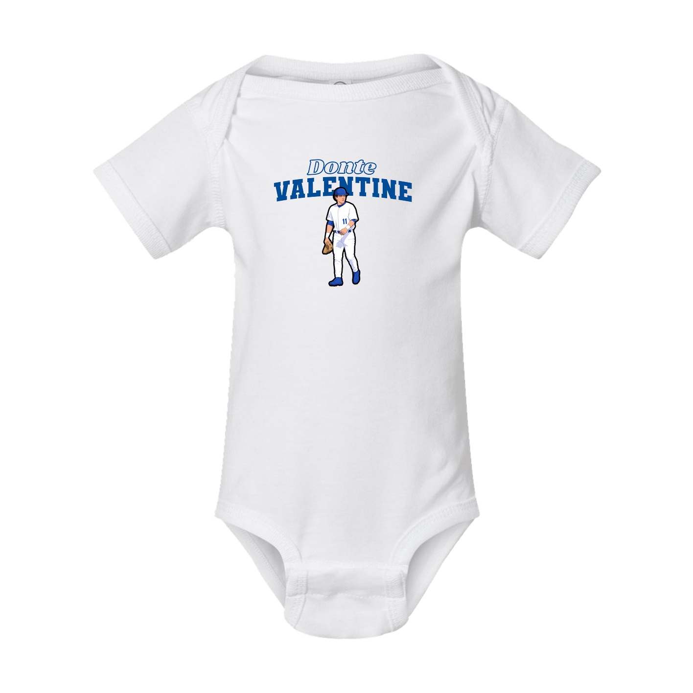 Baby Onesie — Name Arch in White