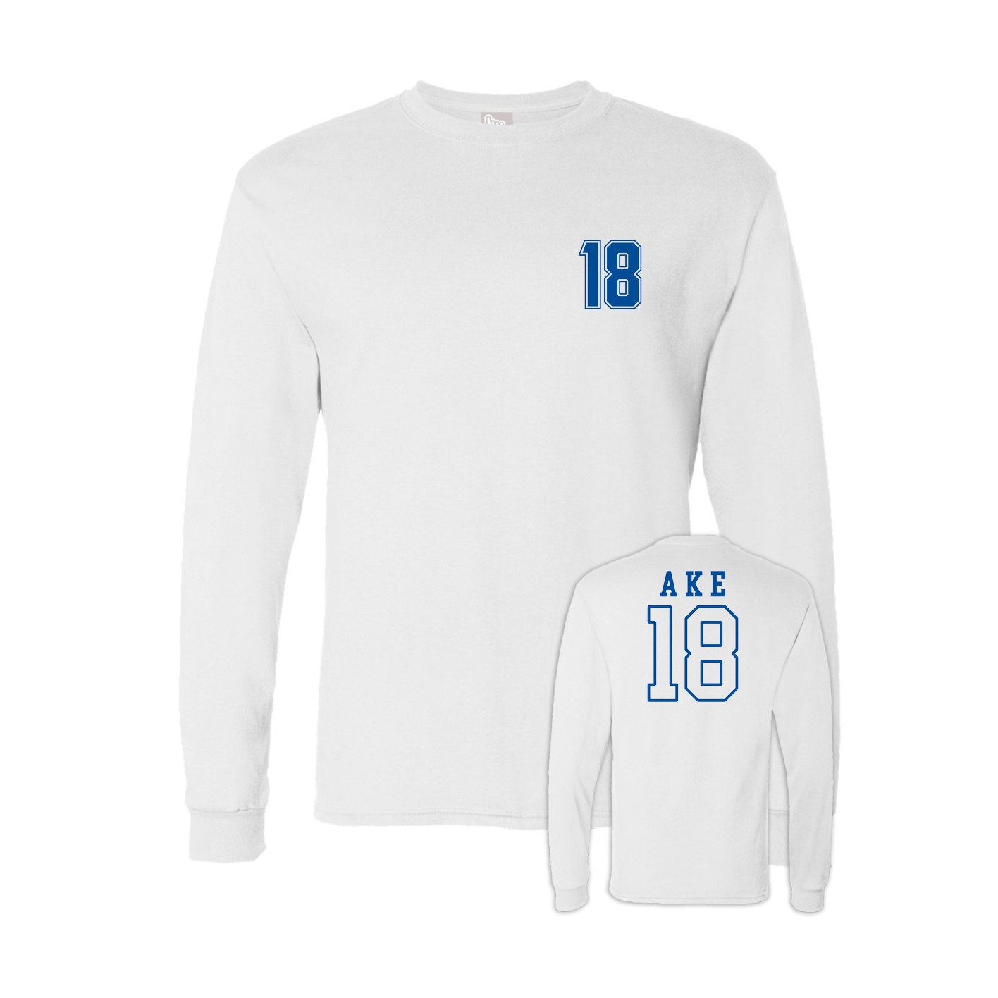 Long Sleeve Tee — Chest Back in White