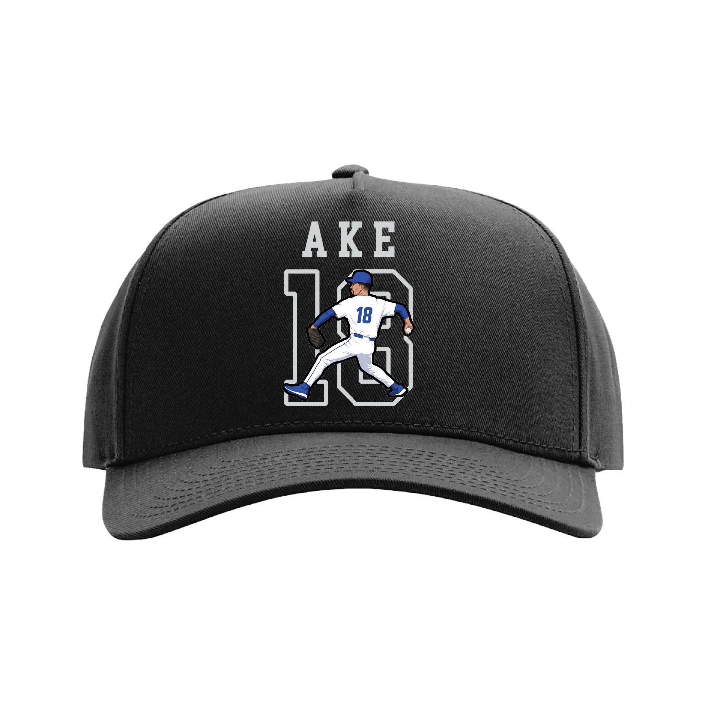 Full Fabric Five-Panel Champ Cap — Shirsey in Black