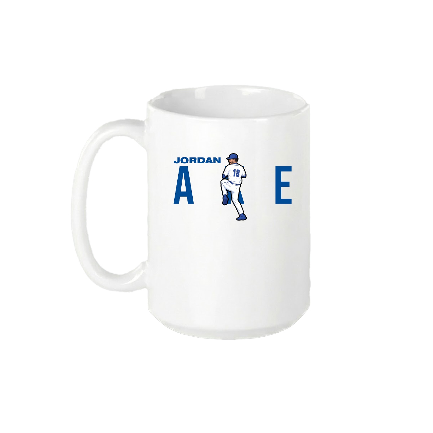 15oz Coffee Mug — Player Name in White