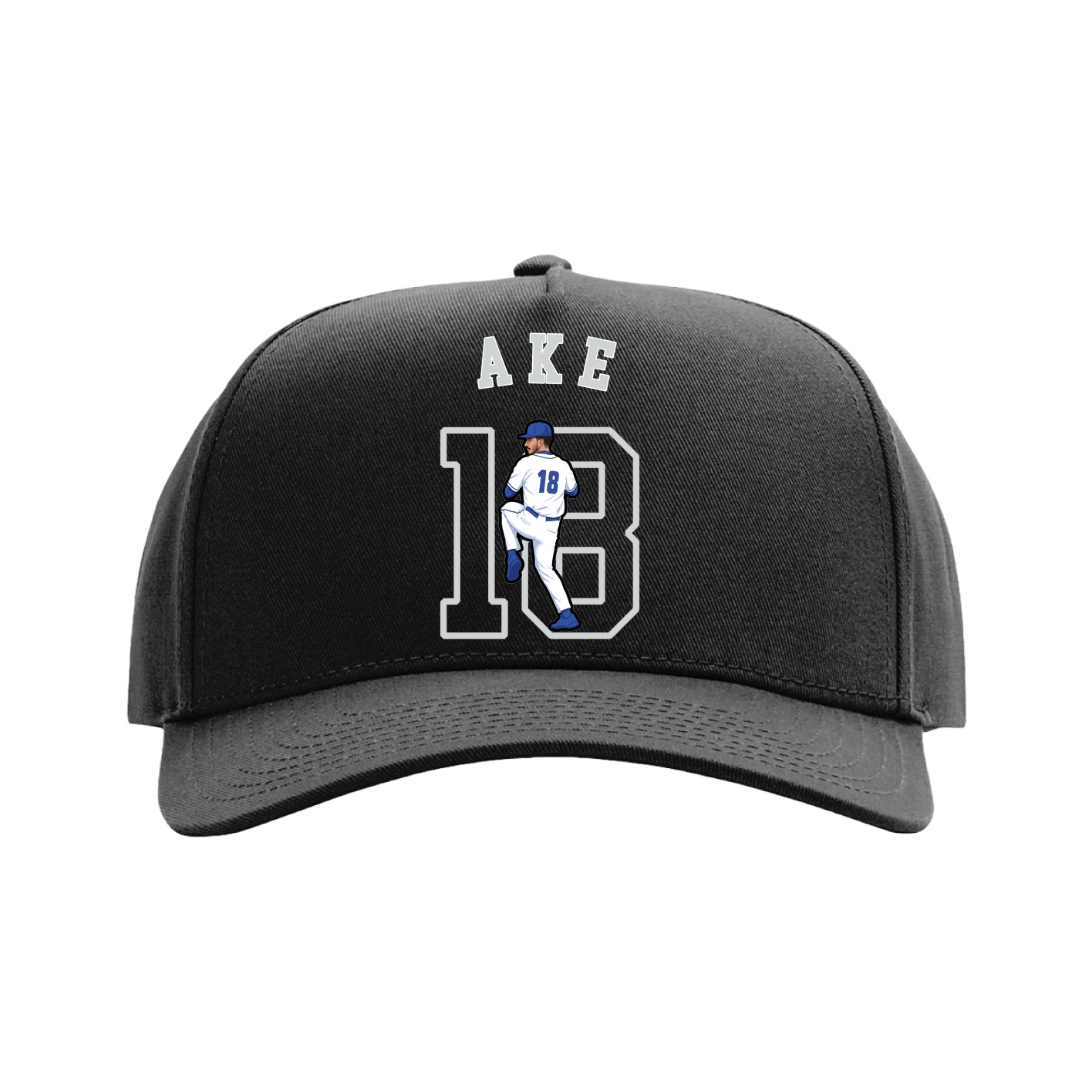 Full Fabric Five-Panel Champ Cap — Shirsey Arch in Black