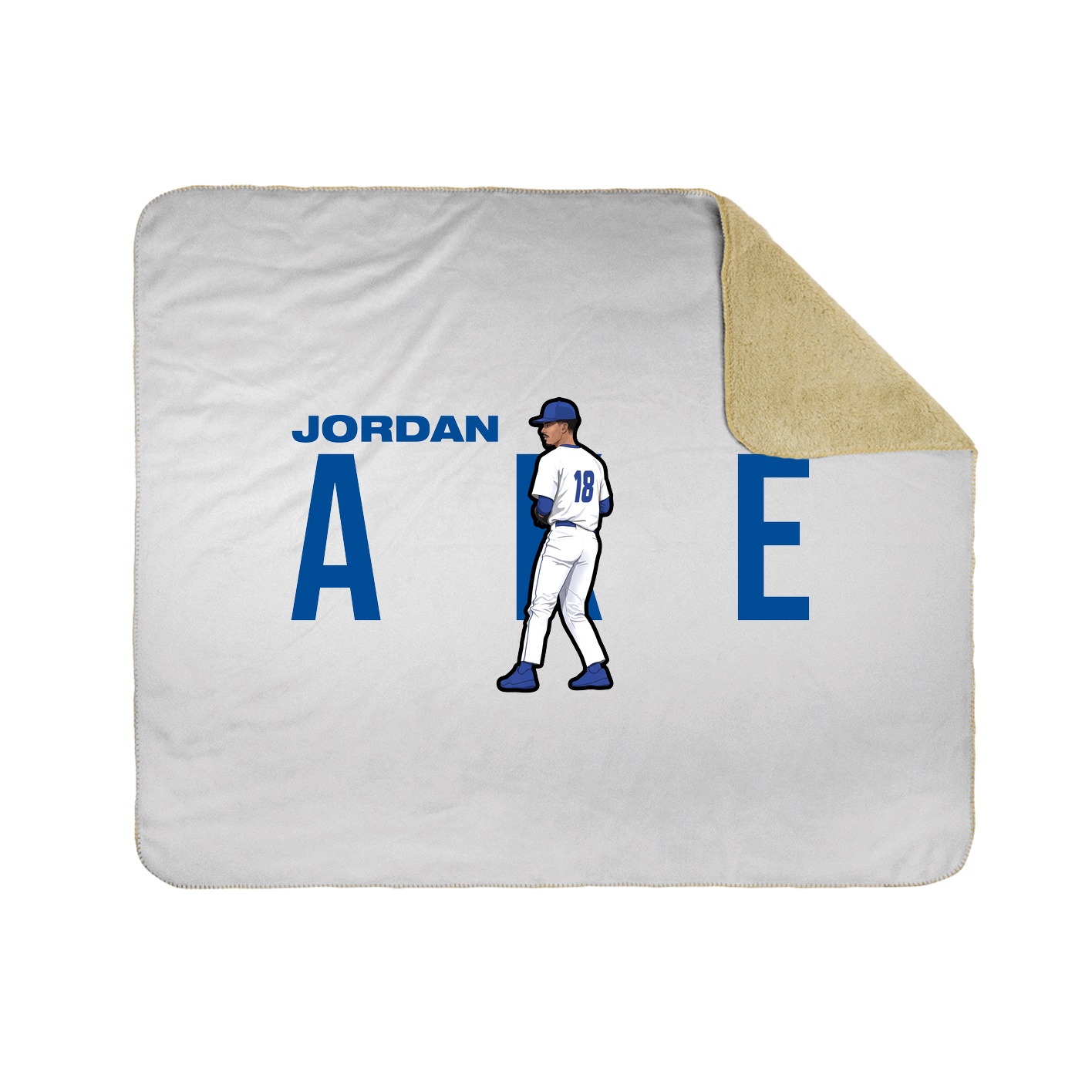 Throw Blanket — Player Name in White