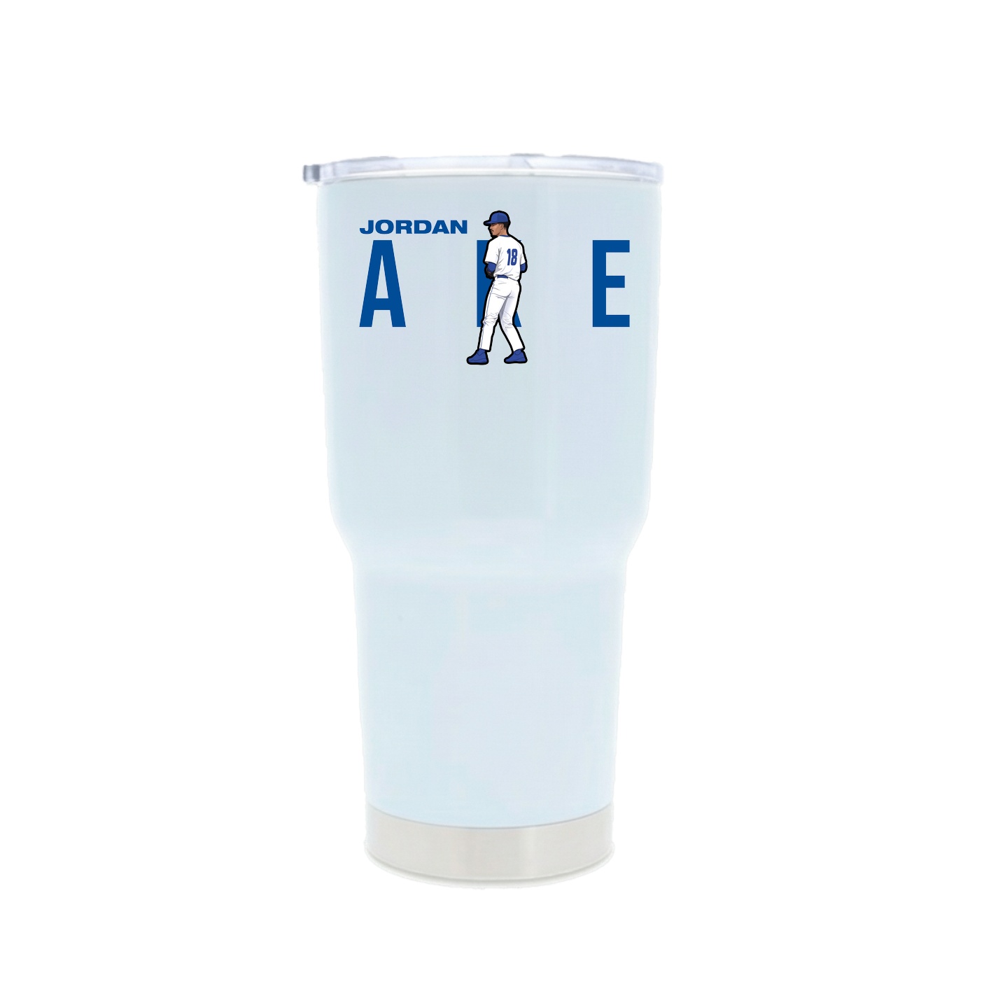 30oz Stainless Steel Tumbler — Player Name in White