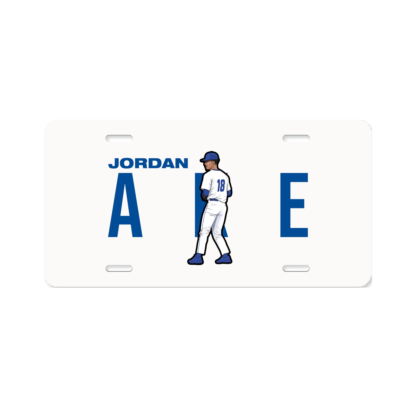 License Plate — Player Name in Classic