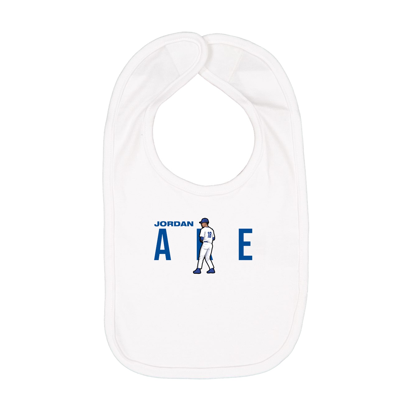 Infant Bib — Player Name in White