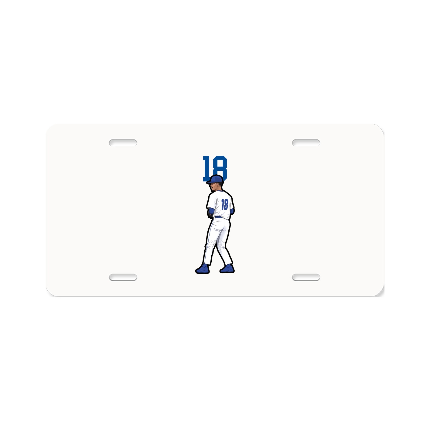 License Plate — Number Top in Classic
