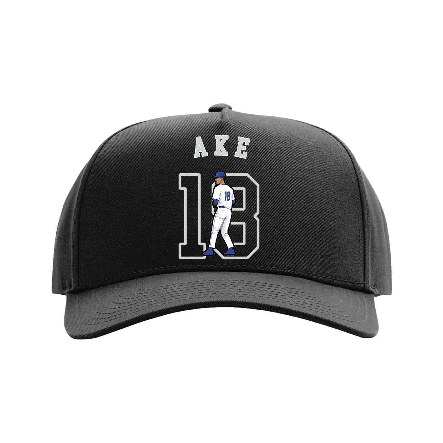 Full Fabric Five-Panel Champ Cap — Shirsey Arch in Black
