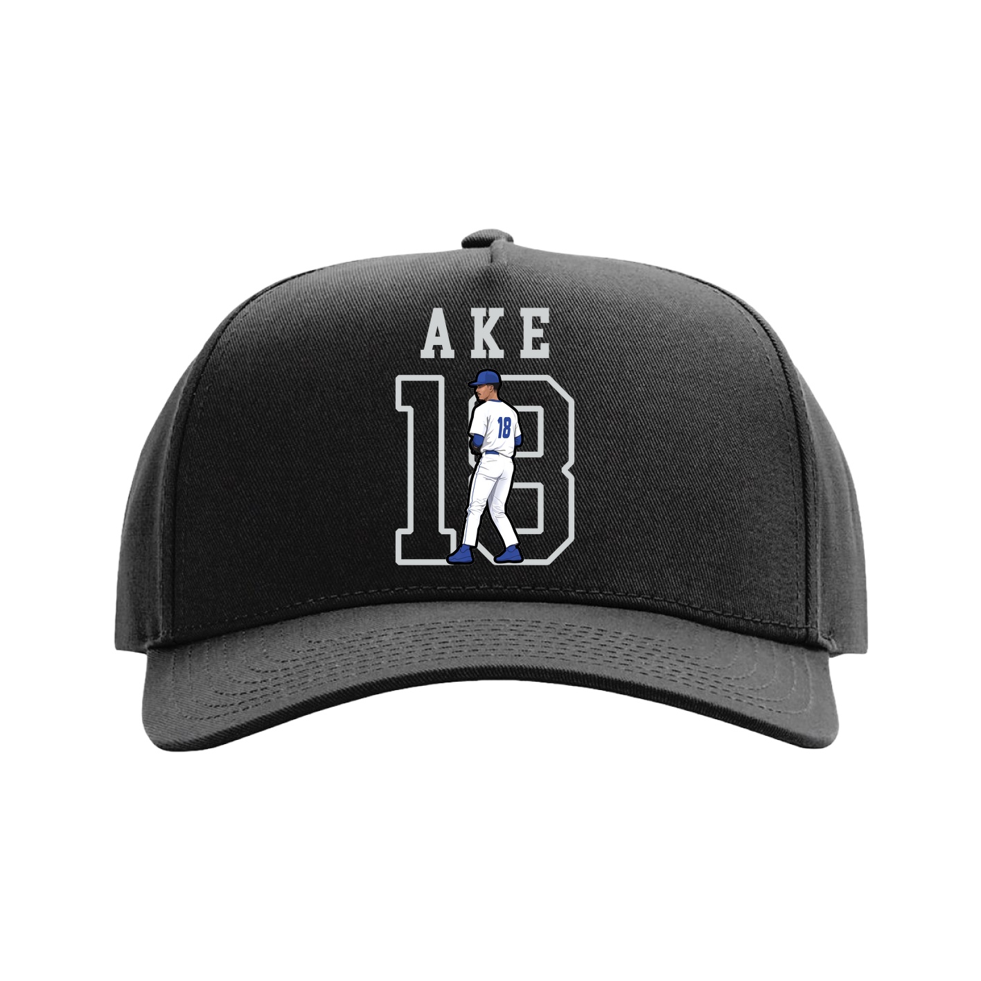 Full Fabric Five-Panel Champ Cap — Shirsey in Black