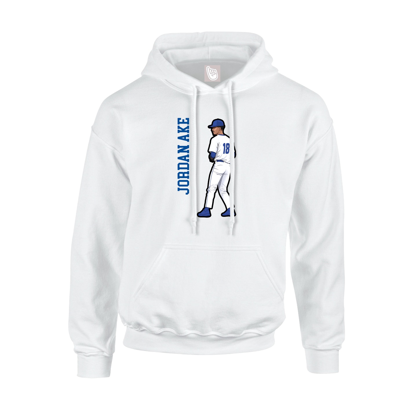 Hoodie — Name Vertical in White