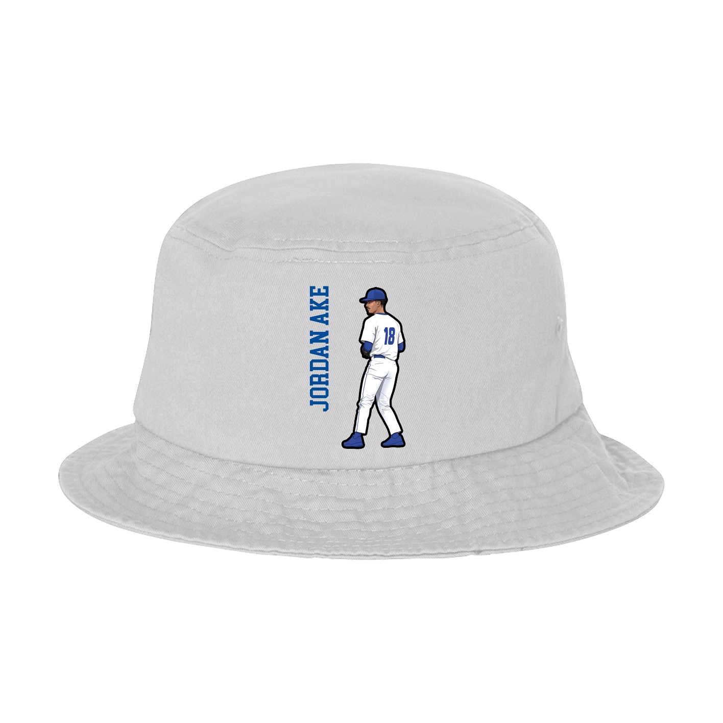 Bucket Cap — Name Vertical in White