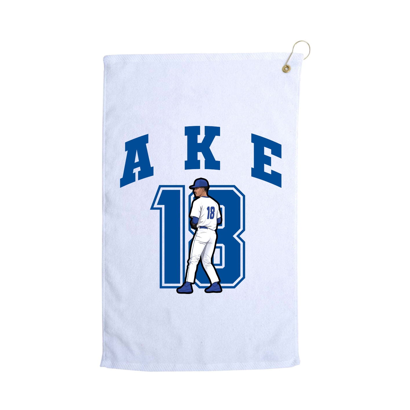 Golf Towel — Number in White