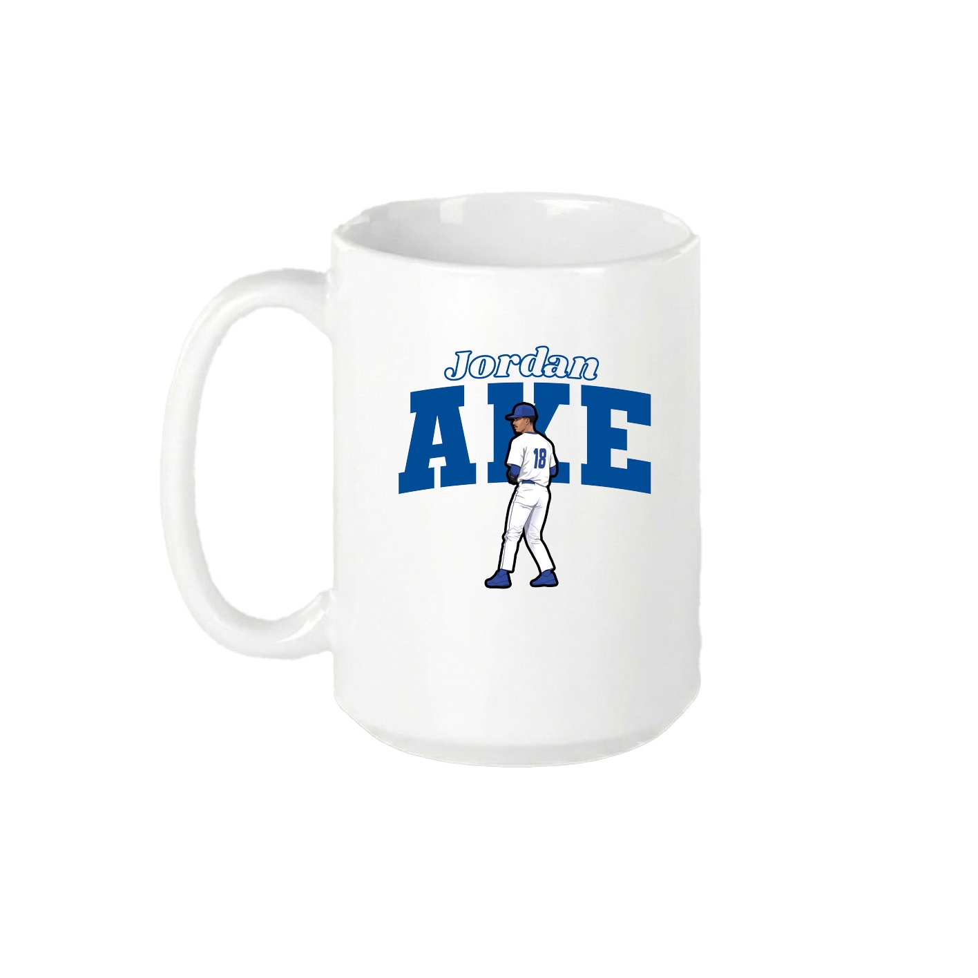 15oz Coffee Mug — Name Arch in White