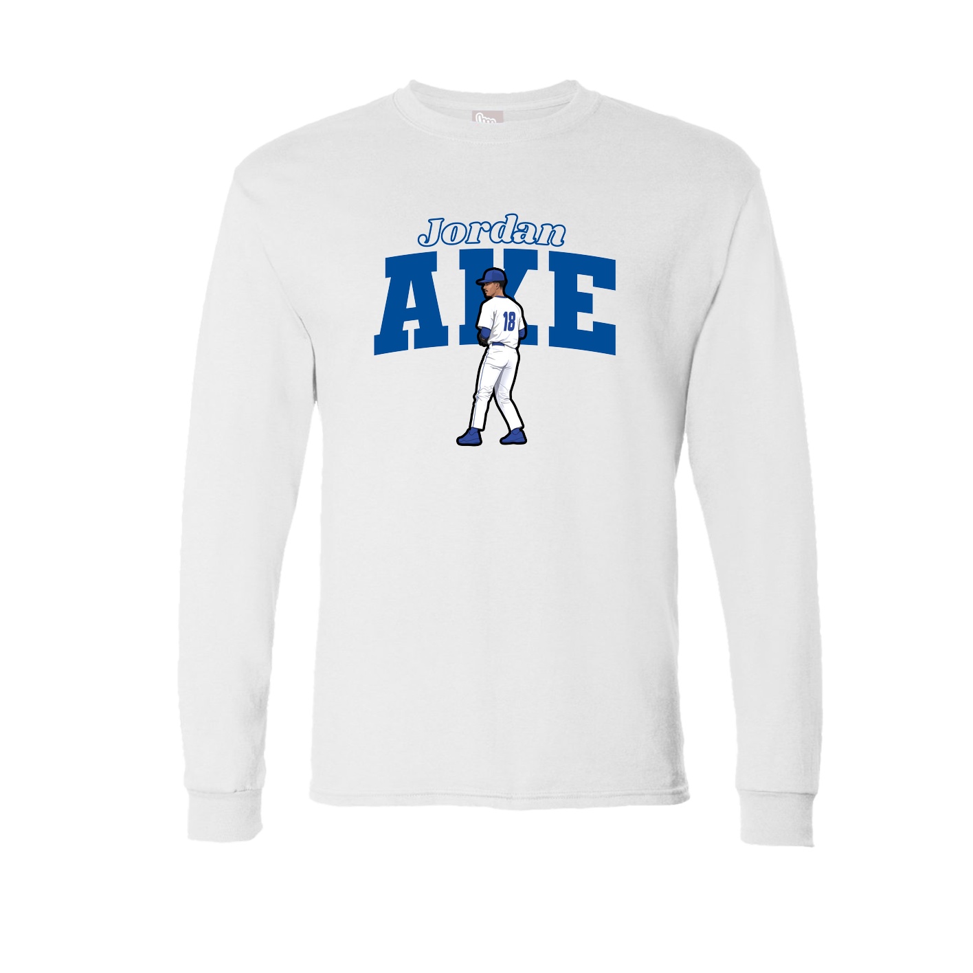 Long Sleeve Tee — Name Arch in White