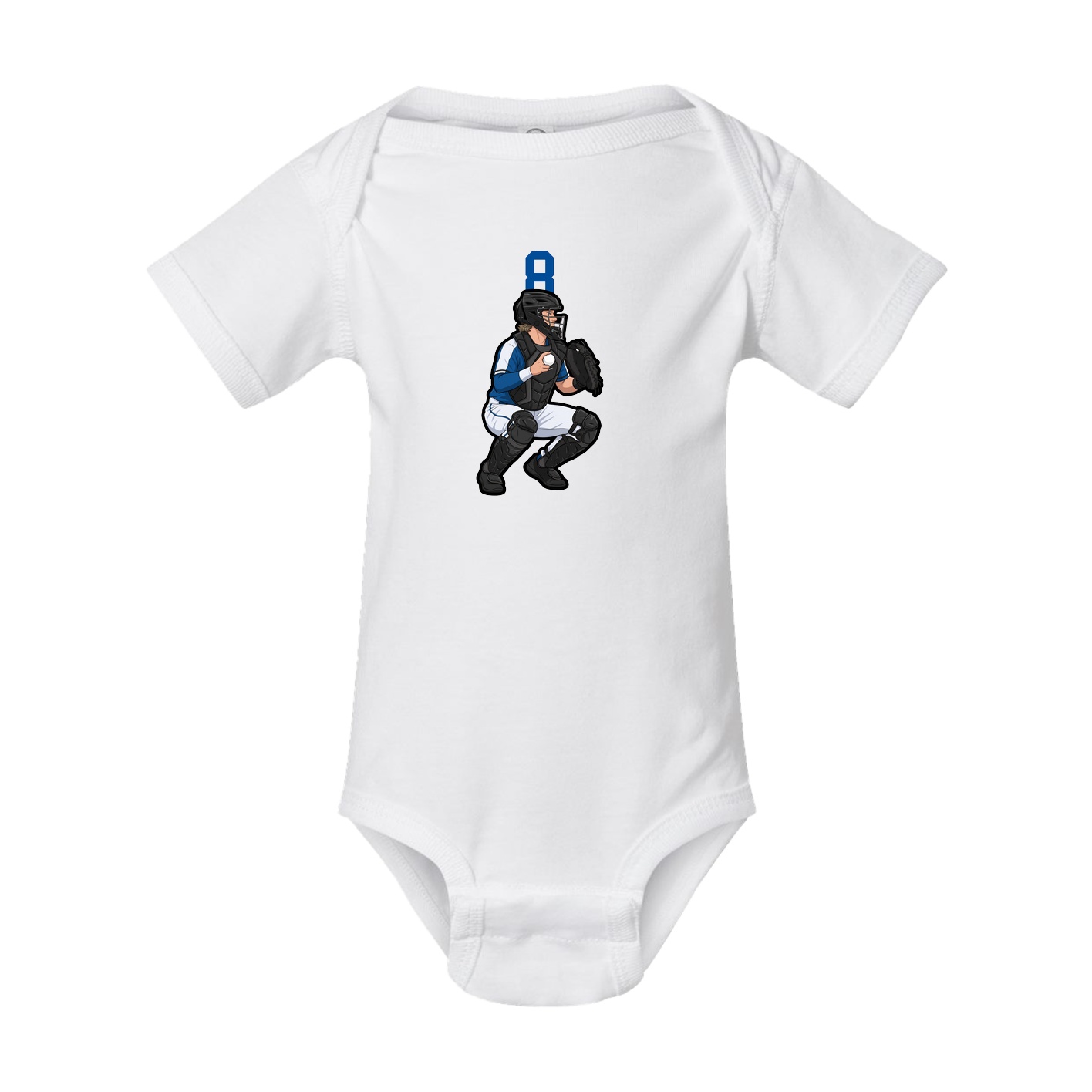 Baby Onesie — Number Top in White