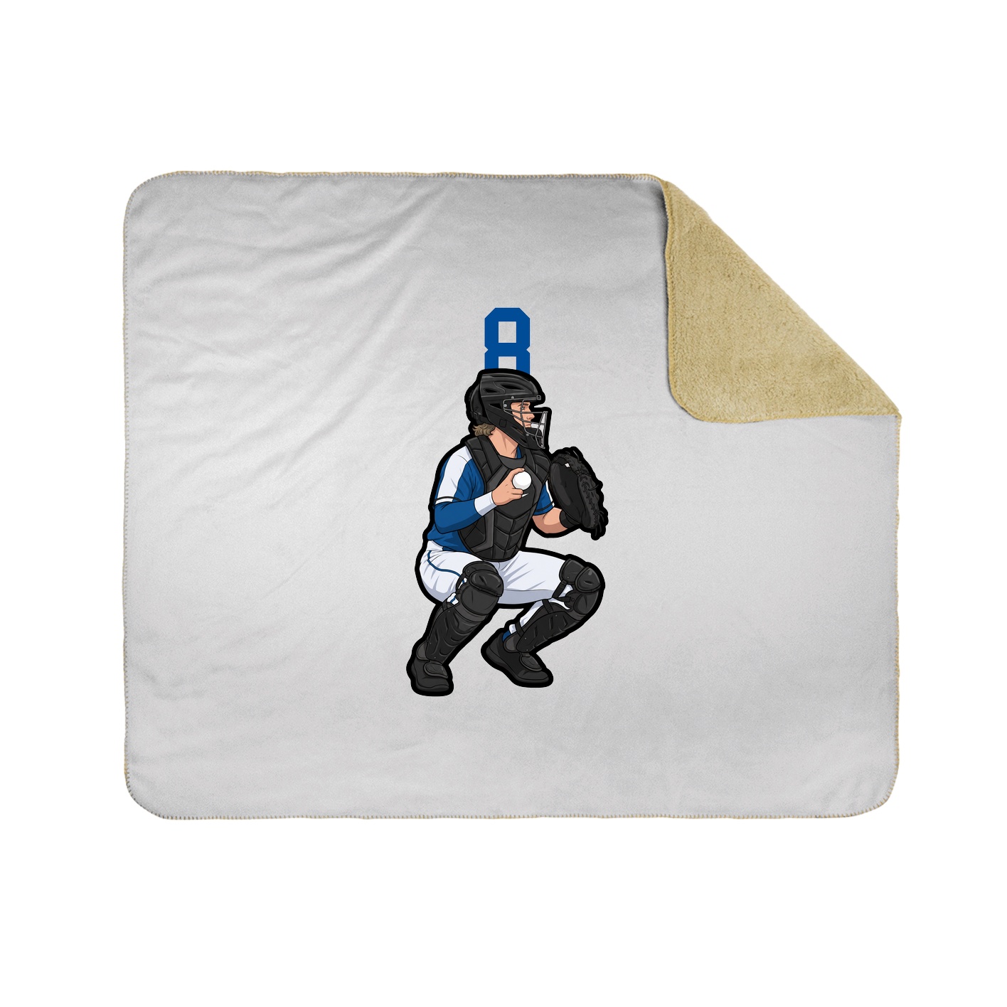 Throw Blanket — Number Top in White
