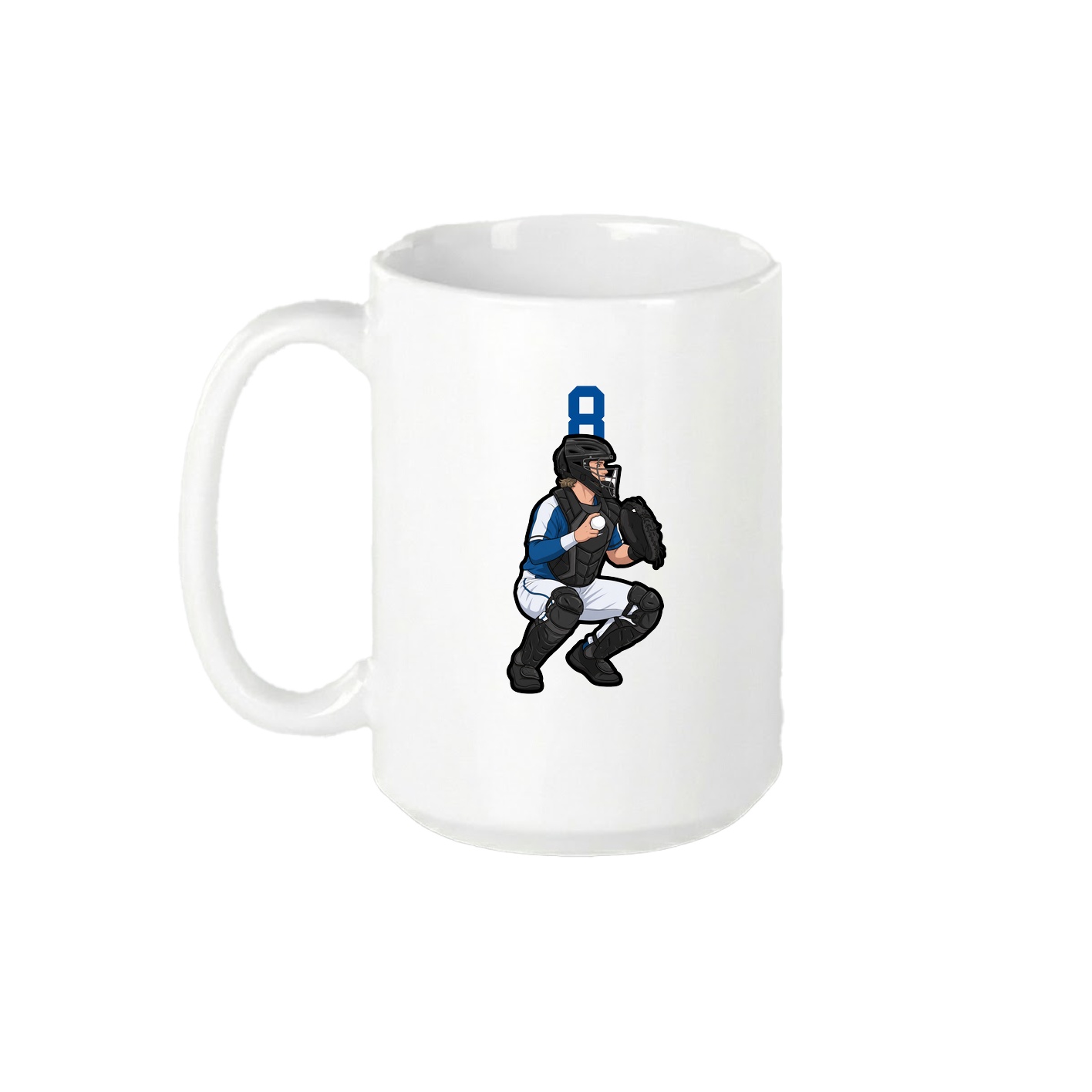 15oz Coffee Mug — Number Top in White