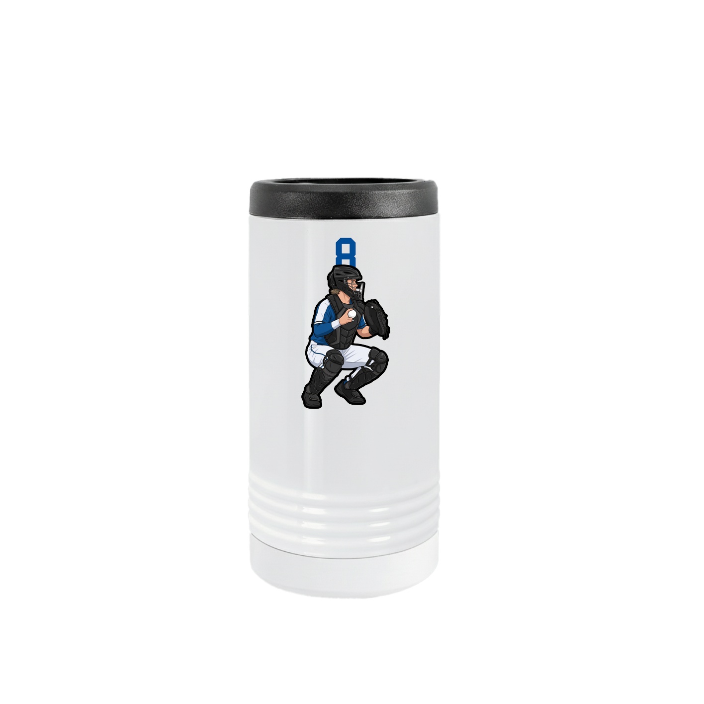 Slim Beverage Holder — Number Top in White