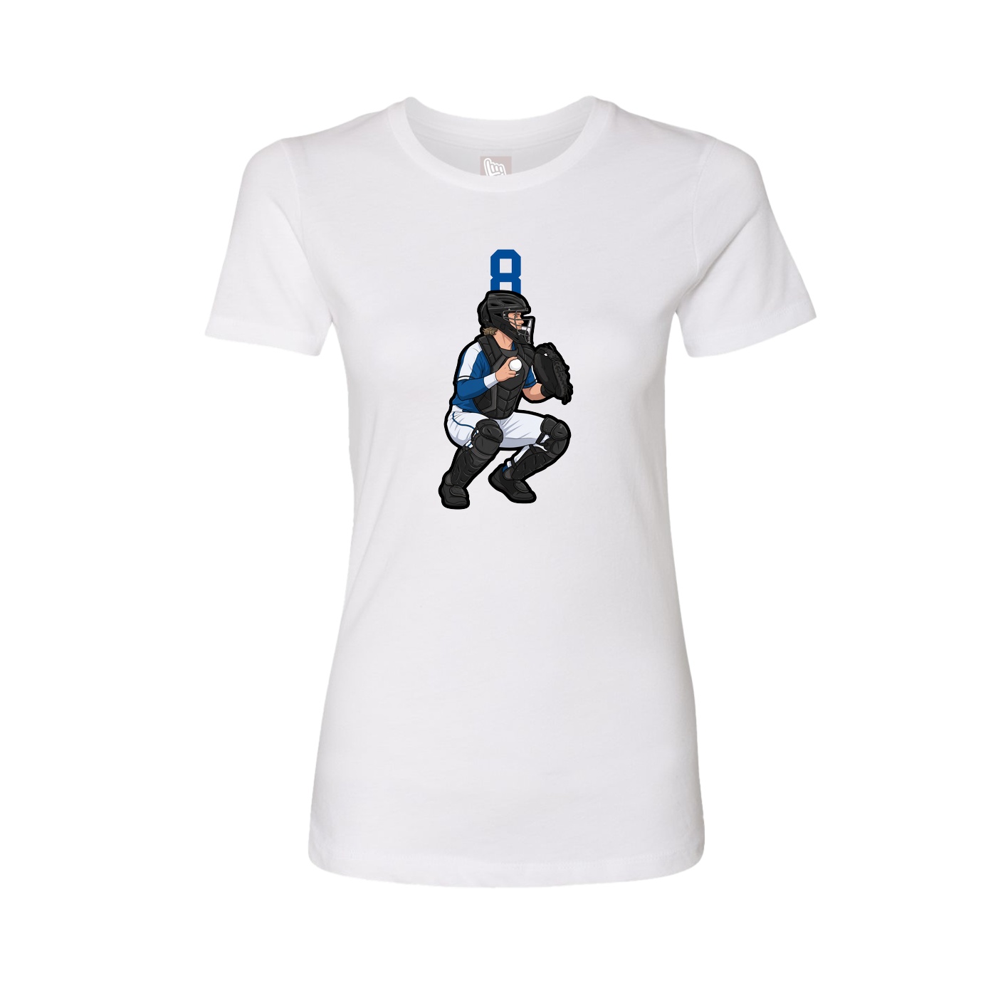 Fitted Women's Tee — Number Top in White