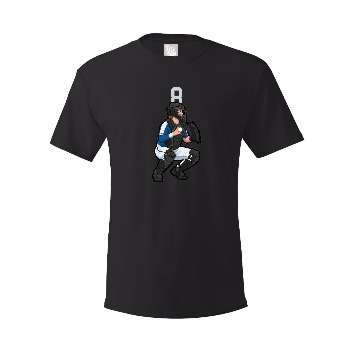 Youth Tee — Number Top in Black
