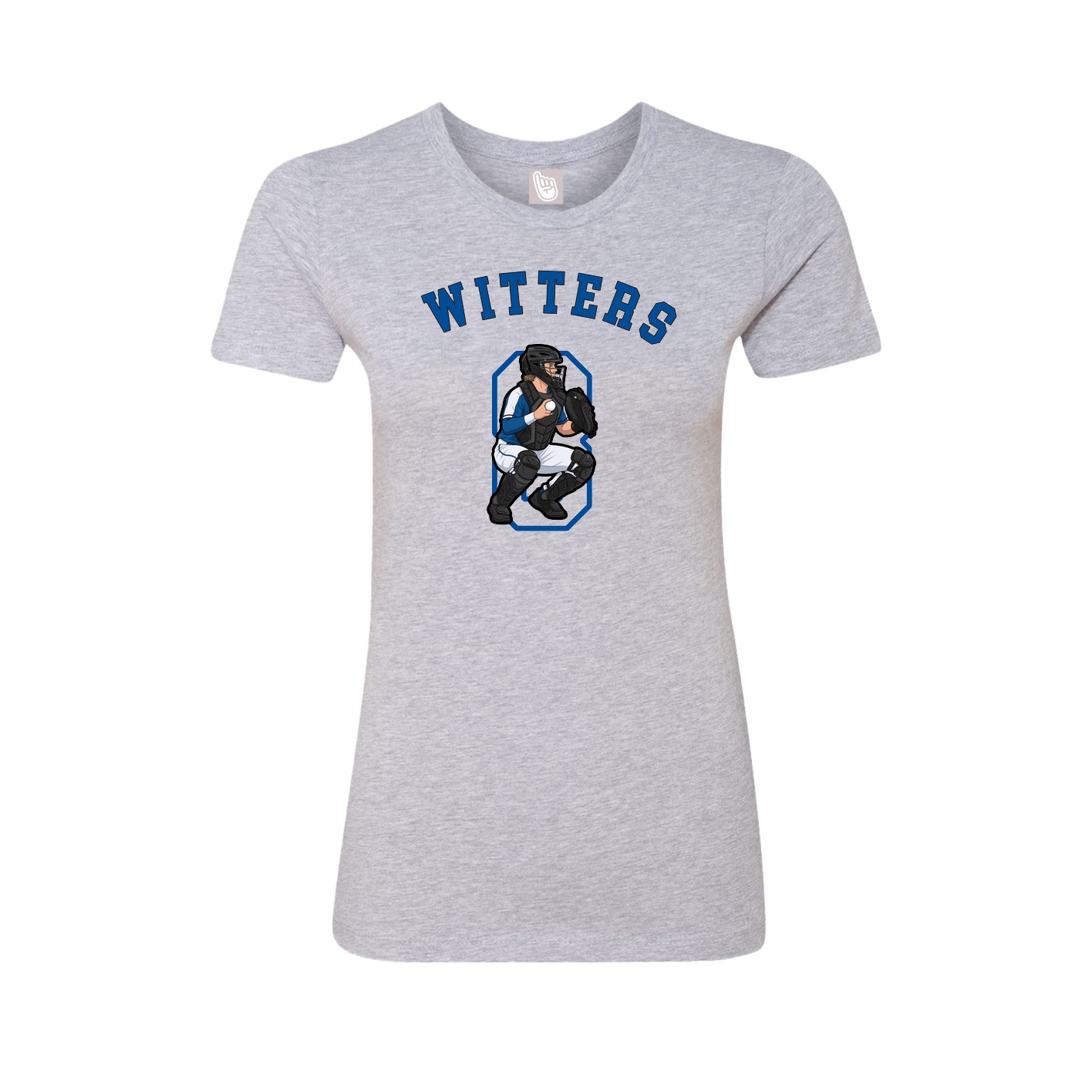 Fitted Women's Tee — Shirsey Arch in Grey