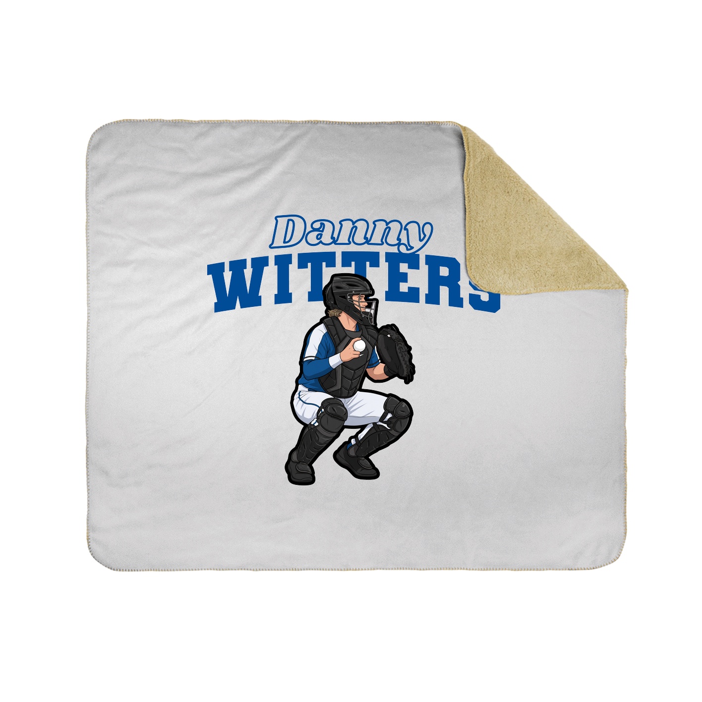 Throw Blanket — Name Arch in White